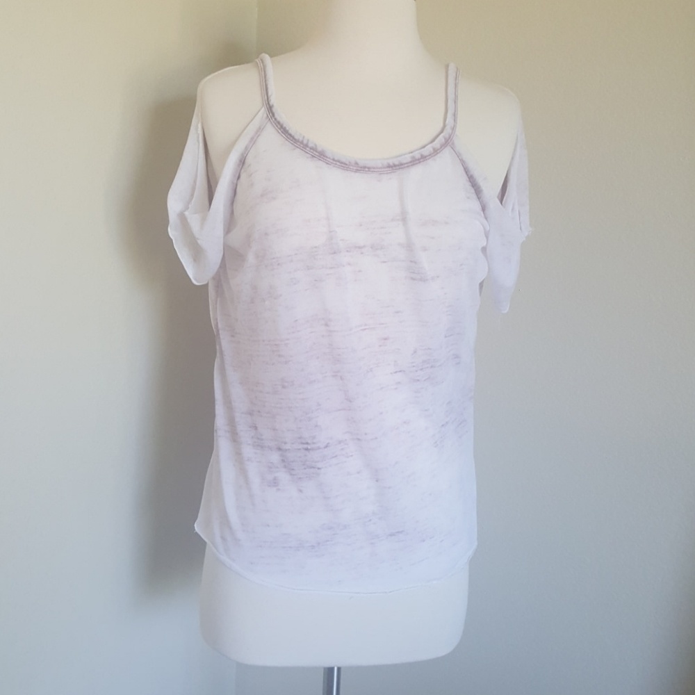 Cotton cold shoulder t-shirt